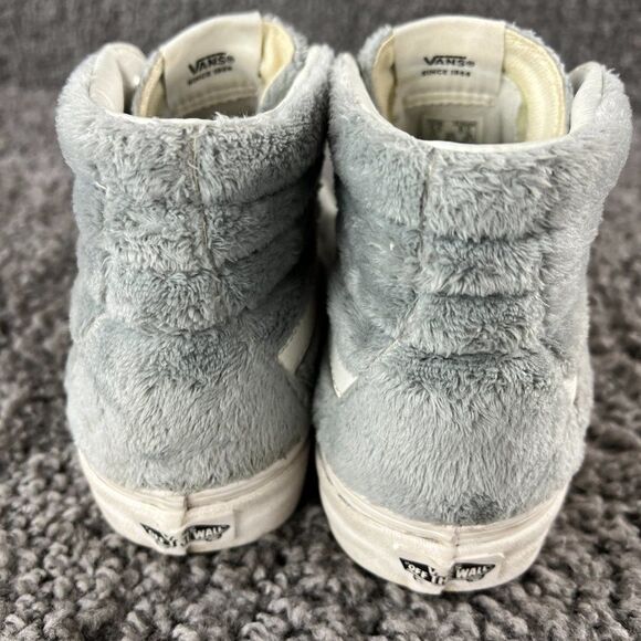 Vans Gray and White Fuzzy High-Top Sneakers - Picture 4 of 8